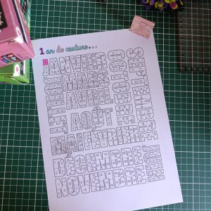 Coloriage 1 an de couture gratuit